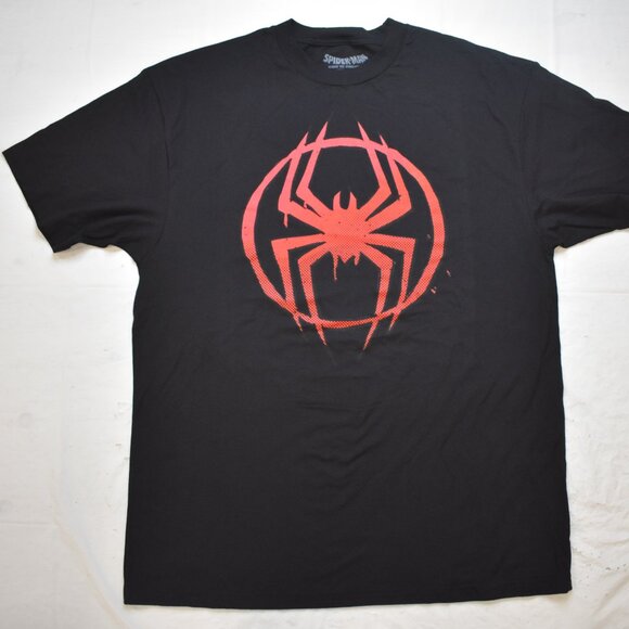 Spider-Man Across The Universe Mens Big & Tall Splatter Logo Shirt New 2XLT - Picture 1 of 8
